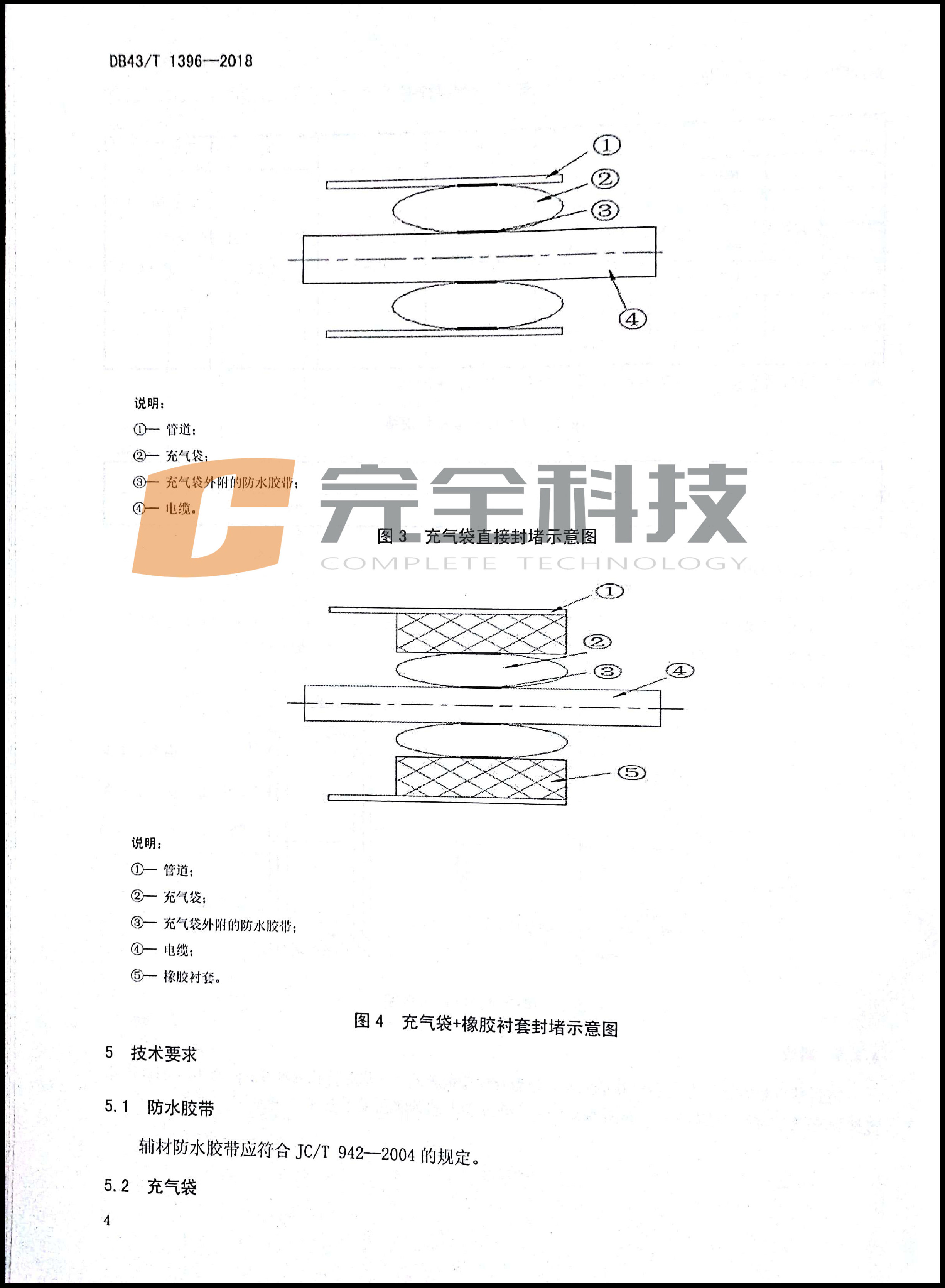 充氣型管道防水堵漏密封裝置地方標(biāo)準(zhǔn)
